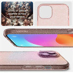 Spigen Liquid Crystal Glitter iPhone 15 Plus Case - Pink/Clear - (Spigen Liquid Crystal Glitter, rose quartz - iPhone 15 Plus)