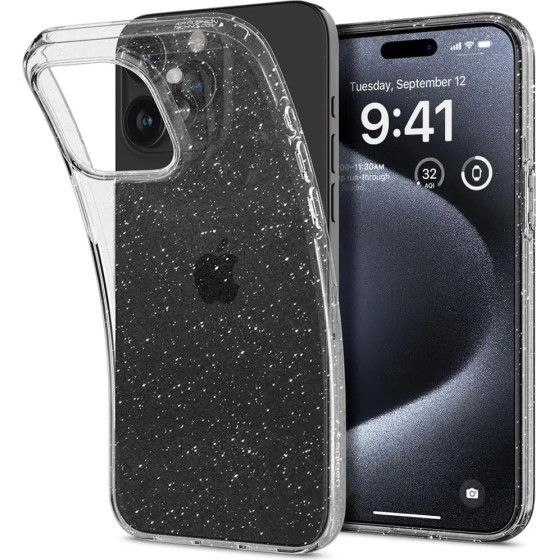 Spigen Liquid Crystal iPhone 15 Pro Case - Clear Glitter - (23817-0)
