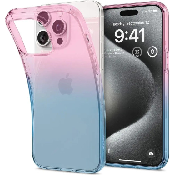 Spigen Liquid Crystal iPhone 15 Pro Case - Pink/Blue - (23885-0)