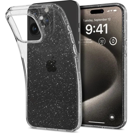 Spigen Liquid Crystal iPhone 15 Pro Max Case - Clear Glitter - (23810-0)