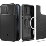 Spigen Optik Armor Mag case with MagSafe for iPhone 15 Pro - black - (24412-0)