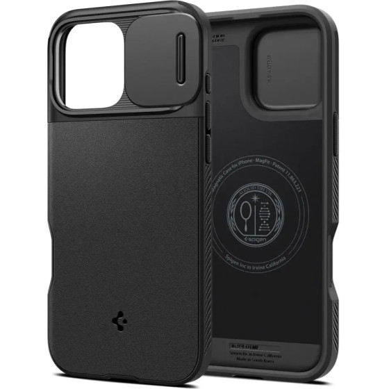 Spigen Optik Armor Mag Case with MagSafe for iPhone 16 Pro Max - Black - (25598-0)