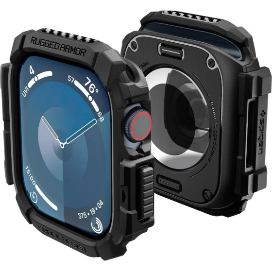 Spigen Rugged Armor Case for Apple Watch 10 46mm - Black - (26082-0)