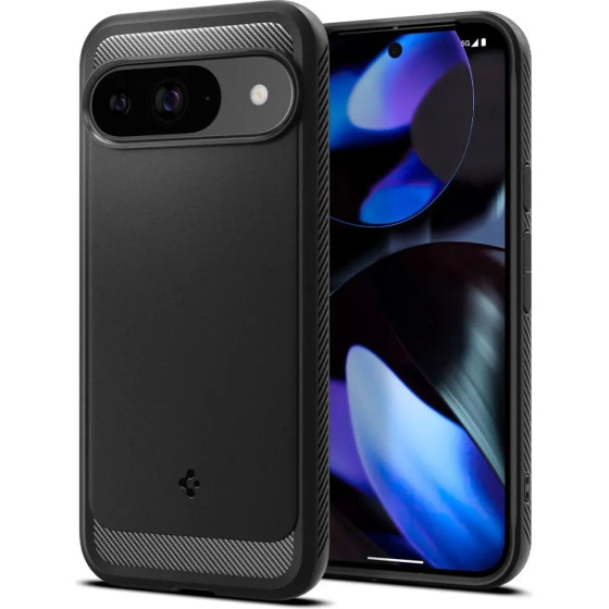 Spigen Rugged Armor Case for Google Pixel 9 / 9 Pro - Black - (25910-0)