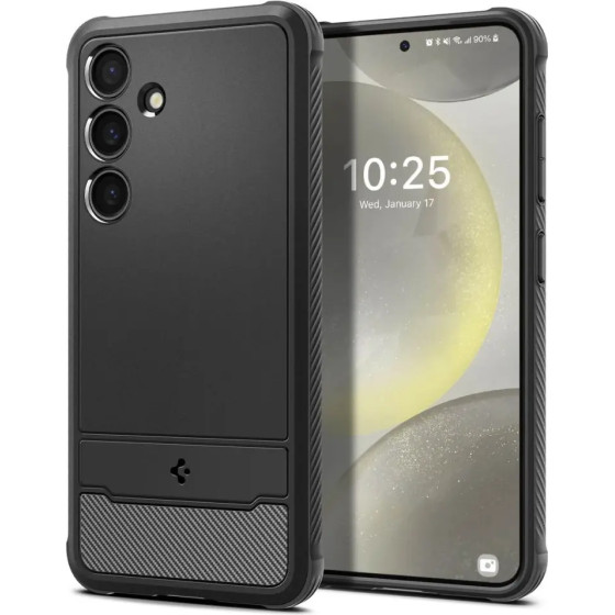 Spigen Rugged Armor Case for Samsung Galaxy S24 - Matte Black - (24477-0)