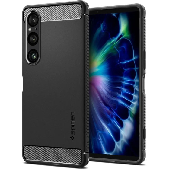 Spigen Rugged Armor Case for Sony Xperia 1 VI - Matte Black - (25209-0)