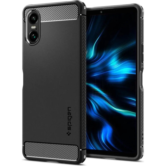 Spigen Rugged Armor Case for Sony Xperia 10 VI - Matte Black - (25246-0)