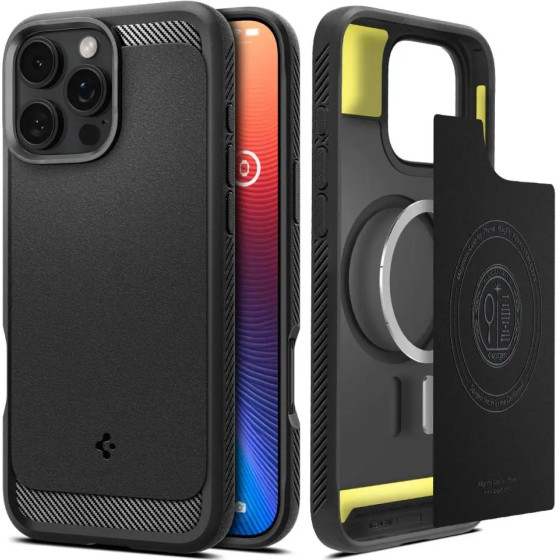 Spigen Rugged Armor MagSafe Case for iPhone 16 Pro Max - Black - (25662-0)