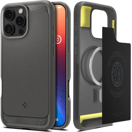 Spigen Rugged Armor MagSafe Case for iPhone 16 Pro Max - Gray - (25600-0)