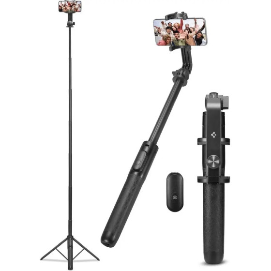 Spigen S560W Bluetooth Selfie Stick with Tripod - Black - (24882-0)