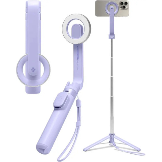 Spigen S571W MagSafe Bluetooth Selfie Stick with Tripod - Purple - (26107-0)