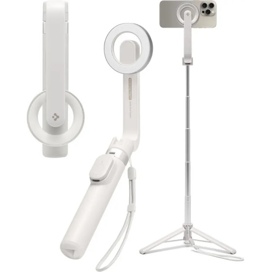 Spigen Selfie stick S571W MagSafe Bluetooth with tripod - beige - (26106-0)