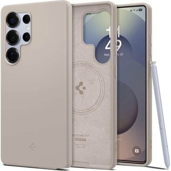 Spigen Silicone Fit Mag case for Samsung Galaxy S25Ultra - titanium - (26803-0)