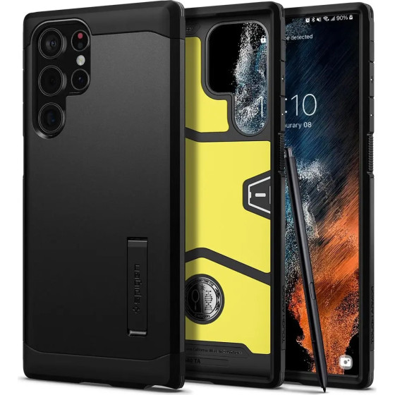 Spigen Tough Armor Case for Samsung Galaxy S22 Ultra - Black - (20150-0)