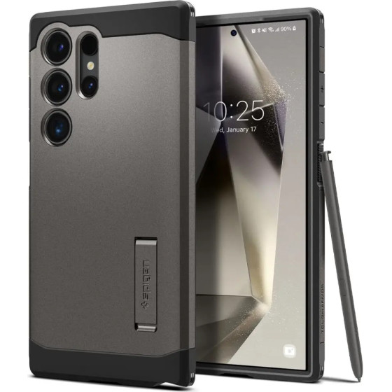 Spigen Tough Armor Case for Samsung Galaxy S24 Ultra - Metallic Gray - (24446-0)