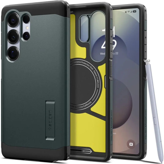 Spigen Tough Armor MagSafe Case for Samsung Galaxy S25 Ultra - Green - (26806-0)