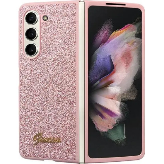 Guess Glitter Script case for Samsung Galaxy Z Fold 5 - pink - (GUE003063-0)