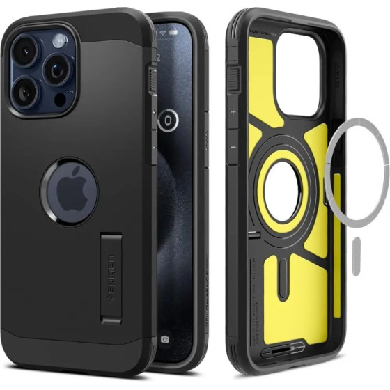 Spigen Tough Armor MagSafe iPhone 15 Pro Max Case - Black - (23757-0)