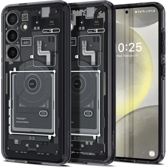 Spigen Ultra Hybrid Case for Samsung Galaxy S24 - Dark Gray (Zero One Pattern) - (24492-0)
