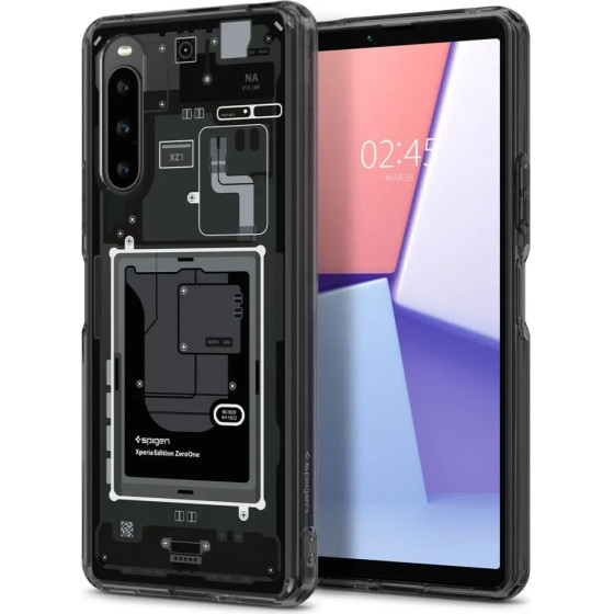 Spigen Ultra Hybrid Case for Sony Xperia 10 V - Dark Gray (Zero One Pattern) - (23348-0)