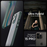 Spigen Ultra Hybrid iPhone 15 Pro Case - Dark Green - (Spigen Ultra Hybrid, frost green - iPhone 15 Pro)