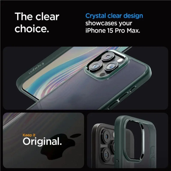 Spigen Ultra Hybrid iPhone 15 Pro Max Case - Dark Green - (ACS06569)