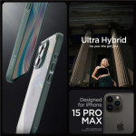 Spigen Ultra Hybrid iPhone 15 Pro Max Case - Dark Green - (Spigen Ultra Hybrid, abyss green - iPhone 15 Pro Max)