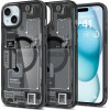 Spigen Ultra Hybrid Mag Case with MagSafe for iPhone 15 Plus - Dark Gray (Zero One Pattern) - (24100-0)