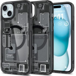 Spigen Ultra Hybrid Mag Case with MagSafe for iPhone 15 Plus - Dark Gray (Zero One Pattern) - (24100-0)