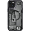 Spigen Ultra Hybrid Mag Case with MagSafe for iPhone 15 Plus - Dark Gray (Zero One Pattern) - (24100-0)