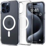 Spigen Ultra Hybrid Mag Case with MagSafe for iPhone 15 Pro - Clear Matte - (Spigen Ultra Hybrid MagSafe, frost clear - iPhone 15 Pro)