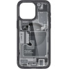 Spigen Ultra Hybrid Mag Case with MagSafe for iPhone 15 Pro - Dark Gray (Zero One Pattern) - (Spigen Ultra Hybrid MagSafe, zero one - iPhone 15 Pro)