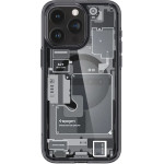 Spigen Ultra Hybrid Mag Case with MagSafe for iPhone 15 Pro Max - Dark Gray (Zero One Pattern) - (Spigen Ultra Hybrid MagSafe, zero one - iPhone 15 Pro Max)