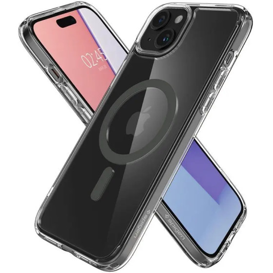 Spigen Ultra Hybrid MagSafe case for iPhone 15 Plus - graphite - (Spigen Ultra Hybrid MagSafe, graphite - iPhone 15 Plus)