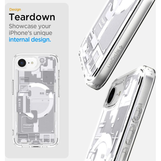 Spigen Ultra Hybrid MagSafe Case for iPhone 16e Zero One - White - (27236-0)