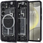 Spigen Ultra Hybrid OneTap Ring Case with MagSafe for Samsung Galaxy S24 - Clear (Zero One Pattern) - (24494-0)