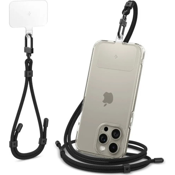 Spigen Universal Strap Set Lanyard and Pendant - Black - (25425-0)