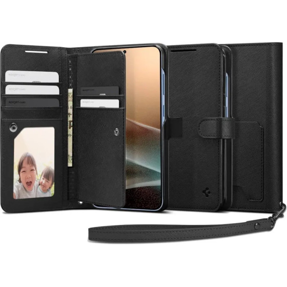 Spigen Wallet S Case for Samsung Galaxy S25+ - Black - (27366-0)