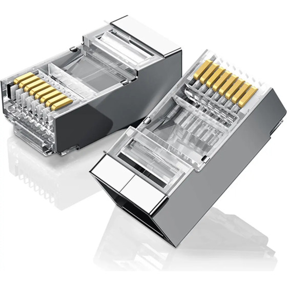 Ugreen 10x plug end RJ45 8P8C (UTP Cat. 6 / Cat. 5 / Cat. 5e) silver (NW111) - (20333-ugreen)