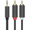 Ugreen AV102 10510 cable 3.5 mm mini jack (male) / 2RCA (male) 2m - gray - (10510-ugreen)