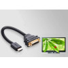 Ugreen cable cable adapter adapter DVI 24 + 5 pin (female) - HDMI (male) 22 cm black (20136) - (20136-ugreen)