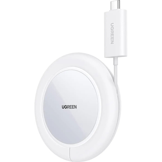 Ugreen CD245 40123 wireless Qi / MagSafe charger 15W with USB-C cable - white - (40123-ugreen)