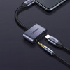 Ugreen CM193 50596 audio adapter two-port USB-C (male) - mini jack 3.5mm / USB-C (female) - gray - (50596-ugreen)