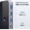 Ugreen CM662 USB 3.0 switch 2-in-4 switch + 2x USB-A cable - black - (15705-ugreen)