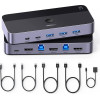Ugreen CM664 HDMI switch 2in1 KVM switch - black - (15707-ugreen)