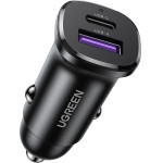 Ugreen EC305 25845 car charger USB-C USB-A 30W - black - (25845-ugreen)