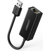 Ugreen external network card RJ45 - USB 2.0 100 Mbps Ethernet black (CR110 20254) - (6957303822546)