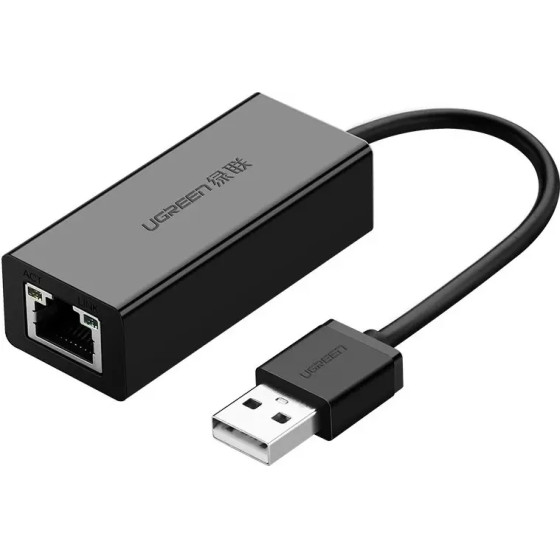 Ugreen external network card RJ45 - USB 2.0 100 Mbps Ethernet black (CR110 20254) - (6957303822546)