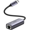 Ugreen external USB Type C network adapter - RJ45 1Gbps (1000Mbps) gray (40322 CM483) - (40322-ugreen)