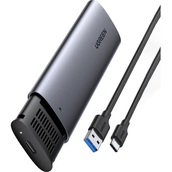 Ugreen Hard Drive Bay M.2 B-Key SATA 3.0 5Gbps Gray + USB Type C Cable (CM400) - (10903-ugreen)